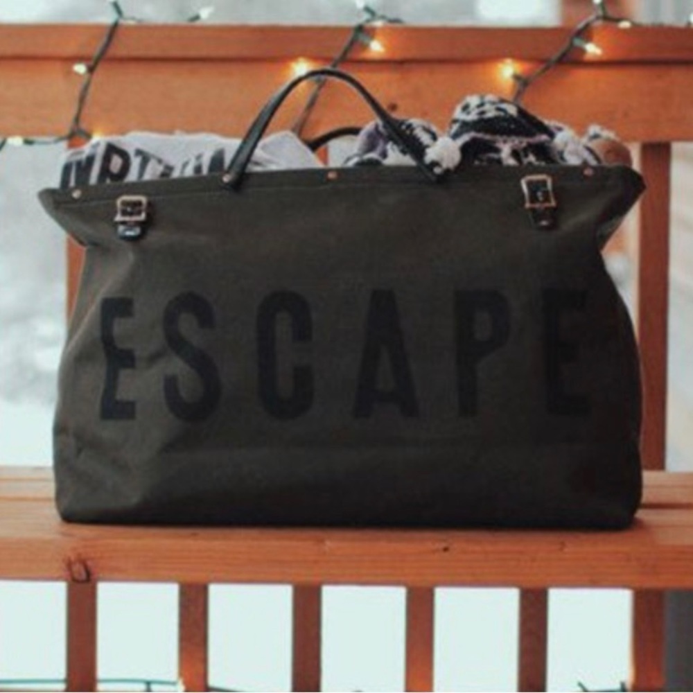ForestBound Escape canvas weekender bag carryon travel shoulder strap to…